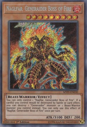 Naglfar, Generaider Boss of Fire [MYFI-EN030] Secret Rare - Trinity Hobby