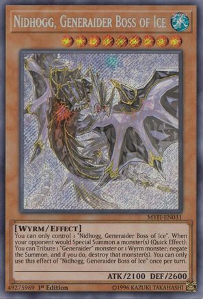 Nidhogg, Generaider Boss of Ice [MYFI-EN031] Secret Rare - Trinity Hobby