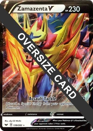 Zamazenta V (139/202) (Jumbo Card) [Sword & Shield: Base Set] - Trinity Hobby