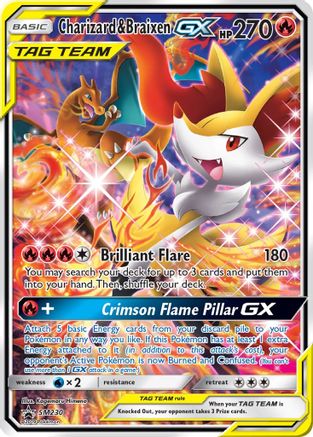 Charizard & Braixen GX (SM230) [Sun & Moon: Black Star Promos] - Trinity Hobby