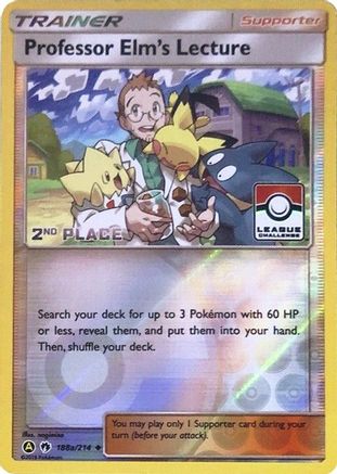 Professor Elms Lecture (188a/214) (League Promo 2nd Place) [Sun & Moon: Lost Thunder] - Trinity Hobby