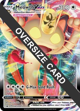 Meowth VMAX (SWSH005) (Jumbo Card) [Sword & Shield: Black Star Promos] - Trinity Hobby