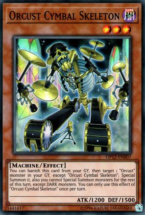 Orcust Cymbal Skeleton [OP12-EN007] Super Rare - Trinity Hobby