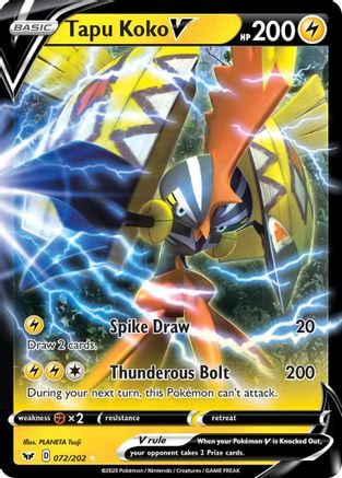 Tapu Koko V (072/202) [Sword & Shield: Base Set] - Trinity Hobby