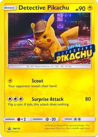Detective Pikachu (SM170) (Detective Pikachu Stamped) [Sun & Moon: Black Star Promos] - Trinity Hobby