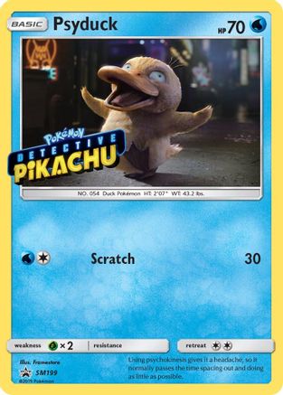 Psyduck Detective (SM199) (Pikachu Stamped) [Sun & Moon: Black Star Promos] - Trinity Hobby