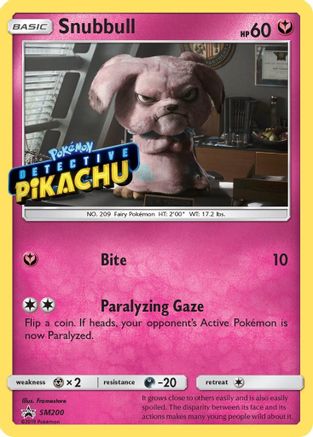 Snubbull Detective (SM200) (Pikachu Stamped) [Sun & Moon: Black Star Promos] - Trinity Hobby