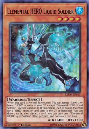 Elemental Hero Liquid Soldier [LED6-EN013] Ultra Rare - Trinity Hobby