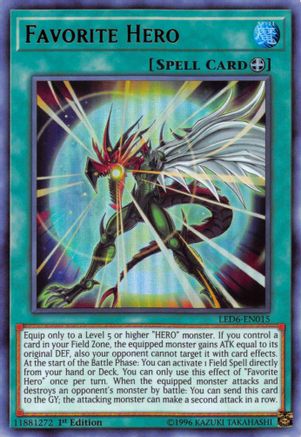 Favorite Hero [LED6-EN015] Ultra Rare - Trinity Hobby