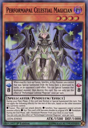 Performapal Celestial Magician [LED6-EN045] Super Rare - Trinity Hobby