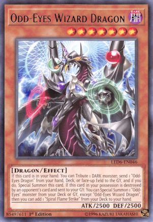Odd-Eyes Wizard Dragon [LED6-EN046] Rare - Trinity Hobby