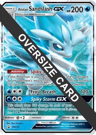 Alolan Sandslash GX (SM236) (Jumbo Card) [Sun & Moon: Black Star Promos] - Trinity Hobby
