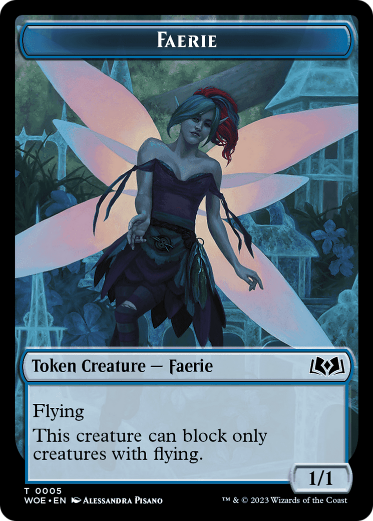 Faerie // Food (0010) Double-Sided Token [Wilds of Eldraine Tokens] - Trinity Hobby