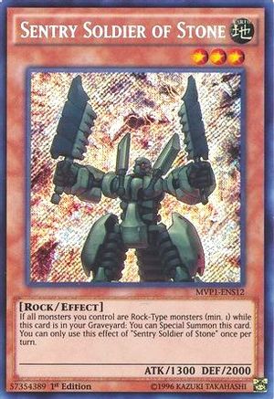 Sentry Soldier of Stone [MVP1-ENS12] Secret Rare - Trinity Hobby