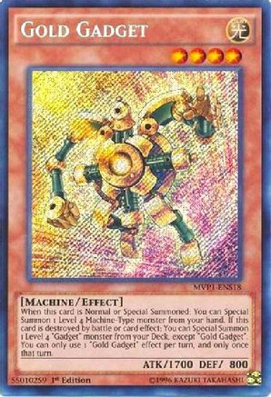 Gold Gadget [MVP1-ENS18] Secret Rare - Trinity Hobby