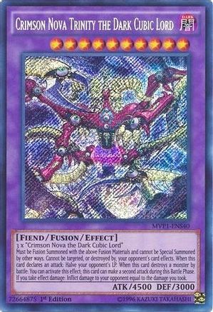 Crimson Nova Trinity the Dark Cubic Lord [MVP1-ENS40] Secret Rare - Trinity Hobby