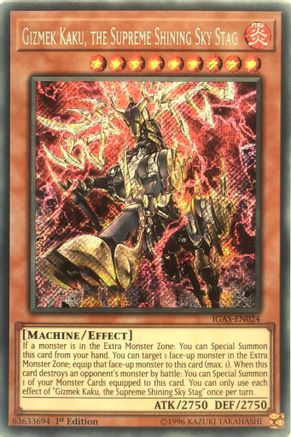 Gizmek Kaku, the Supreme Shining Sky Stag [IGAS-EN024] Secret Rare - Trinity Hobby