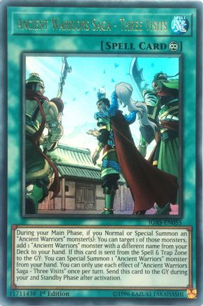 Ancient Warriors Saga - Three Visits [IGAS-EN055] Ultra Rare - Trinity Hobby