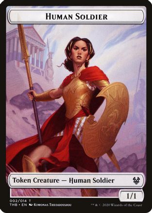 Human Soldier // Tentacle Double-Sided Token  [Foil]  (THB-2 // 6) - [Theros Beyond Death Tokens] - Trinity Hobby