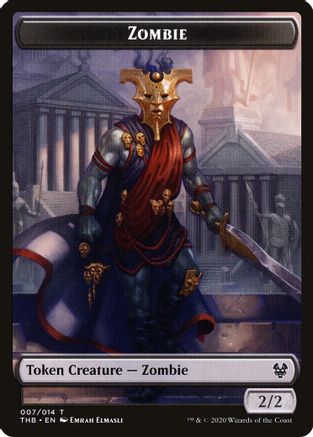 Zombie // Satyr Double-Sided Token  [Foil]  (THB-7 // 9) - [Theros Beyond Death Tokens] - Trinity Hobby