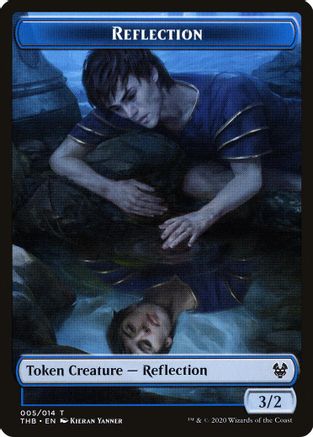 Reflection // Satyr Double-Sided Token  [Foil]  (THB-5 // 9) - [Theros Beyond Death Tokens] - Trinity Hobby