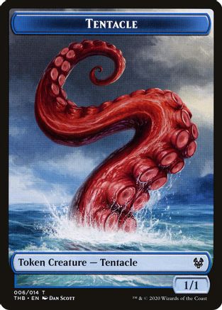 Tentacle // Satyr Double-Sided Token  [Foil]  (THB-6 // 9) - [Theros Beyond Death Tokens] - Trinity Hobby