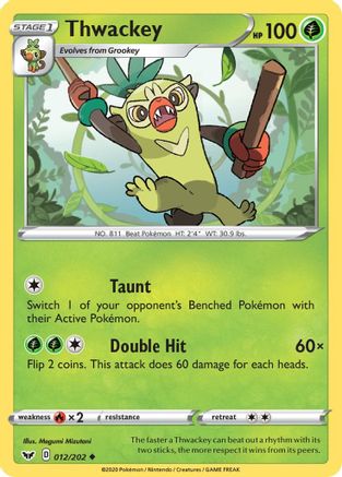 Thwackey (012/202) [Sword & Shield: Base Set] - Trinity Hobby