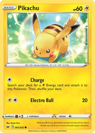 Pikachu (065/202) [Sword & Shield: Base Set] - Trinity Hobby