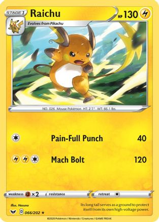 Raichu (066/202) [Sword & Shield: Base Set] - Trinity Hobby