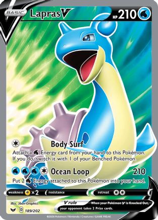 Lapras V (189/202) [Sword & Shield: Base Set] - Trinity Hobby