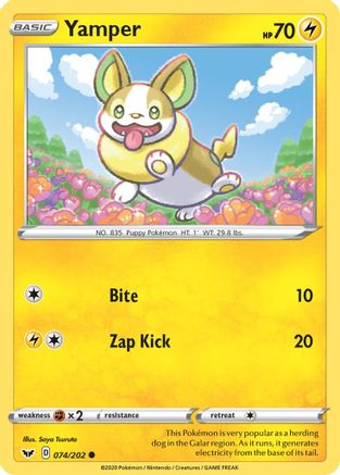 Yamper (074/202) [Sword & Shield: Base Set] - Trinity Hobby