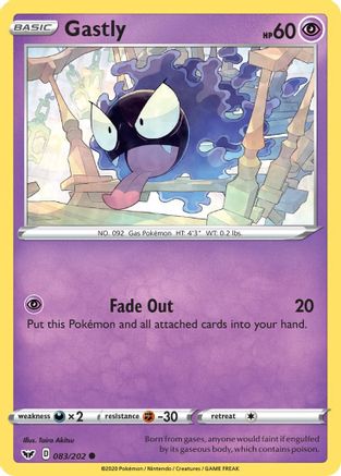 Gastly (083/202) [Sword & Shield: Base Set] - Trinity Hobby
