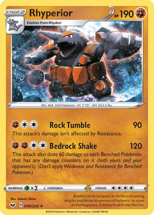 Rhyperior (099/202) [Sword & Shield: Base Set] - Trinity Hobby