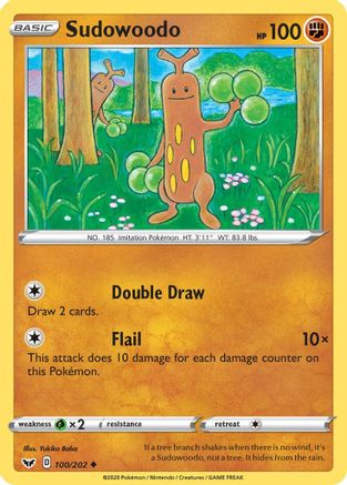 Sudowoodo (100/202) [Sword & Shield: Base Set] - Trinity Hobby