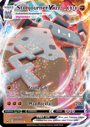 Stonjourner VMAX (116/202) [Sword & Shield: Base Set] - Trinity Hobby