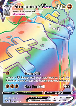 Stonjourner VMAX (205/202) [Sword & Shield: Base Set] - Trinity Hobby