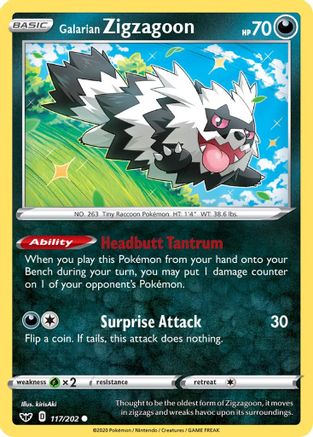 Galarian Zigzagoon (117/202) [Sword & Shield: Base Set] - Trinity Hobby