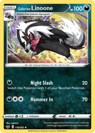 Galarian Linoone (118/202) [Sword & Shield: Base Set] - Trinity Hobby