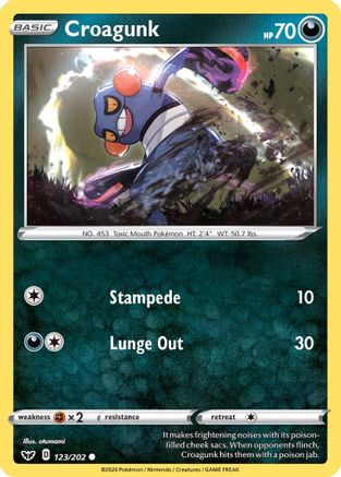 Croagunk (123/202) [Sword & Shield: Base Set] - Trinity Hobby