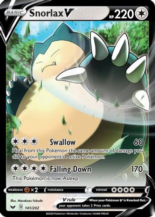 Snorlax V (141/202) [Sword & Shield: Base Set] - Trinity Hobby