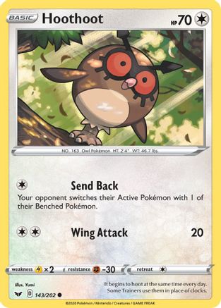 Hoothoot (143/202) [Sword & Shield: Base Set] - Trinity Hobby