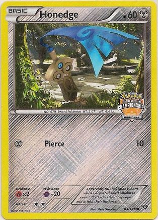 Honedge (83/146) (Regional Championship Promo) [XY: Base Set] - Trinity Hobby