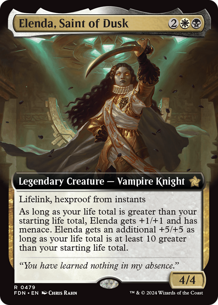 Elenda, Saint of Dusk (Extended Art) [Foundations] - Trinity Hobby