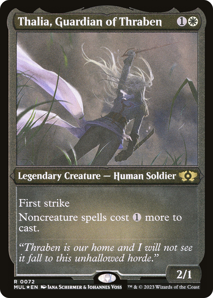 Thalia, Guardian of Thraben (Foil Etched)  [Foil]  (MUL-072) - [Multiverse Legends] - Trinity Hobby
