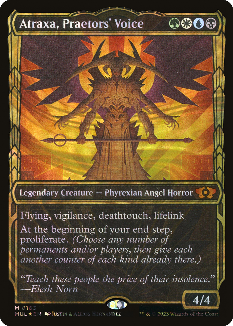 Atraxa, Praetors' Voice (Halo Foil) [Multiverse Legends] - Trinity Hobby