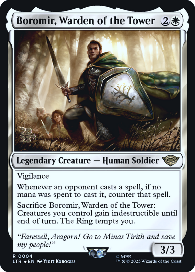Boromir, Warden of the Tower [The Lord of the Rings: Tales of Middle-Earth Prerelease Promos] - Trinity Hobby