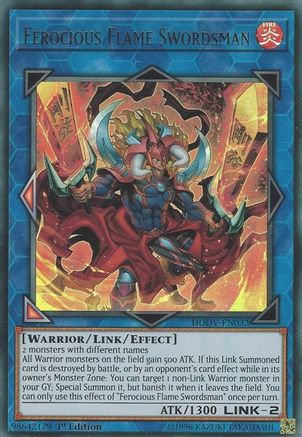 Ferocious Flame Swordsman [DUOV-EN032] Ultra Rare - Trinity Hobby