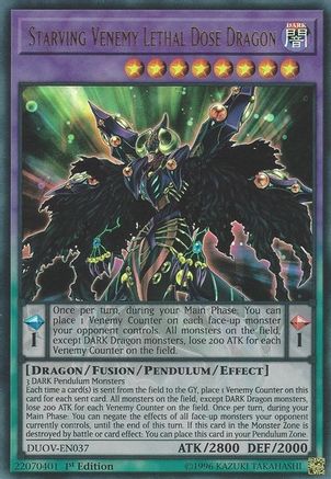 Starving Venemy Lethal Dose Dragon [DUOV-EN037] Ultra Rare - Trinity Hobby