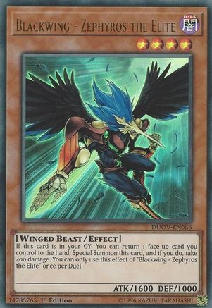 Blackwing - Zephyros the Elite [DUOV-EN066] Ultra Rare - Trinity Hobby