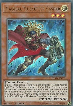 Magical Musketeer Caspar [DUOV-EN071] Ultra Rare - Trinity Hobby